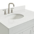 thumbnail image 4 of Ariel Hamlet 36 In. Left Offset Oval Sink Bathroom Vanity With Carrara White Quartz Countertop 1.5 Edge In Grey, 4 of 11