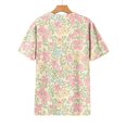 thumbnail image 4 of Fiudx Liquidación de Ofertas Flash Camiseta Estampada a La Moda para Mujer, Blusa de Manga Corta, Tops Informales con Cuello Redondo, 4 of 5
