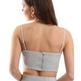 thumbnail image 2 of Amazhiyu Womens Pure Linen Spaghetti Strap Crop Camisole Summer Strappy Tank Tops, 2 of 6