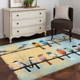 thumbnail image 5 of 4x6 Washable Area Rug, Bird Non-Slip Rectangle Rug for Living Room Office, Colorful Animal Indoor Accent Floor Mat for Home Decor, 5 of 9