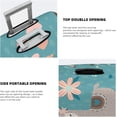 thumbnail image 4 of Teal Mama Llama Luggage Cover Washable Elasticated Luggage Covers For Suitcase Tsa Approved Stylish Dust And Scratch Resistant Luggage Case Protector For Kids And Adults, 4 of 6