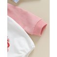 thumbnail image 6 of Bagilaanoe Newborn Baby Girl Oversized Romper Sweatshirt Long Sleeve Bodysuits Letter Print Pullover 3M 6M 12M 18M 24M Infant Casual Tee Tops, 6 of 8