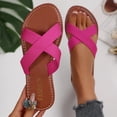 thumbnail image 2 of CHUMUD Slippers for Women Outdoor Crisscross Strap Flat Slide Sandals, Casual Open Toe Slip-On Slippers, Lightweight Summer Beach Sandals, 2 of 9