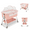 Peach powder, variant on KFeng Baby Bassinet with Changing Table & Wheel,Adjustable Height for 0-36 Months,Gray
