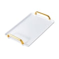 thumbnail image 4 of Rongfmy Serving Tray with Handle Storage Organizer Coffee Table Tea Tray Vanity Tray white medium, 4 of 9