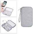 thumbnail image 3 of Banco de energía para auriculares, disco duro, cable de datos, , organizador de almacenamiento de viaje, bolsa con cremallera gris jinwen Bolsa de almacenamiento para auriculares, 3 of 8
