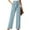 B1-Blue Gray, variant on Chiclily Women's Wide Leg Pants with Pockets Wheat Medium Casual Work Trousers with Removable Belt