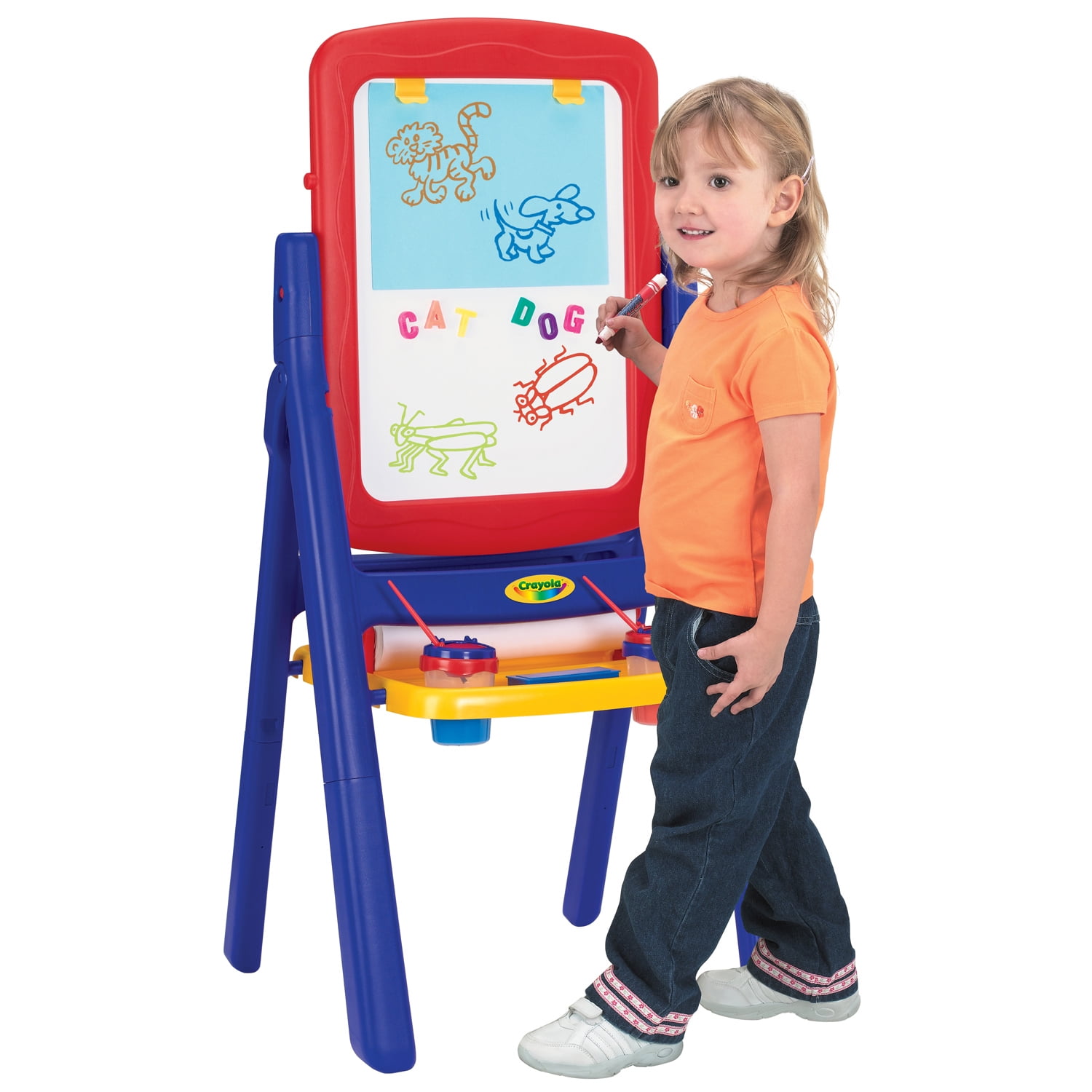 Crayola Quick Flip 2-Sided Art Easel with Magnetic Letters and