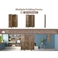 thumbnail image 7 of CL.HPAHKL 4 Panels Wood Room Dividers, Wood Louvered Folding Privacy Wall Divider for Room Separation 5.75 Ft Tall Freestanding Room Partitions and Dividers For Home Office Bedroom Restaurant, 7 of 7