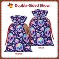 thumbnail image 2 of Pofeuu crystal Skull mushroom Print Burlap Bags with Drawstrings Drawstring Gift Bags Pouch Bag for Thankgiving Birthday Party Gift Wrapping Treats and Party Favors-Medium, 2 of 9