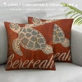 thumbnail image 3 of JEUXUS Coastal Beach Throw Pillow Covers Seaturtle Starfish Shell Sand Dollar Summer Beach House Decor Ocean Theme Decorative Cushion Covers for Couch Sofa, 3 of 5