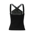 thumbnail image 6 of Liacowi Women’s Striped Print Tank Tops Sleeveless Cross Front Tops Knit Vest Summer Shirt, 6 of 7