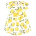 thumbnail image 3 of Touched by Nature Baby and Toddler Girl Organic Cotton Short-Sleeve Dresses 2pk, Lemon Tree, 5 Toddler, 3 of 3