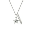 thumbnail image 2 of Delight Jewelry Silvertone Believe Star Silvertone Balance Bar Charm Necklace, 23", 2 of 4