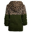 thumbnail image 6 of Women's Quarter Zip Hoodies Fashion Leopard Print Patchwork Casual Long Sleeve Pullover Sweatshirts Fall Winter Soft Comfy Warm Loose Coat, 6 of 7