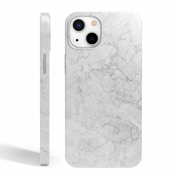 Tobelint Metallic Colored Marble Texture Case for iPhone 14, Slim Full Protective Cover with Side Print #144