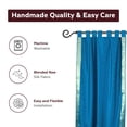 thumbnail image 4 of Lined-Turquoise  Tab Top  Sheer Sari Curtain / Drape  - 43W x 96L - Piece, 4 of 4