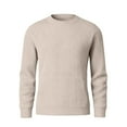 thumbnail image 5 of Mens Crewneck Sweatshirts Big and Tall Long Sleeve Knit Sweater Ribbed Fashion Basic Warm Pullover Relaxed Fit Lightweight Winter Sweatshirts for Men, 5 of 7