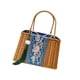 thumbnail image 2 of Bolso de mimbre con cordón ajustable, bolso de mano tejido de ratán para uso diario B, 2 of 9