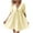 XQNR1-Yellow, variant on Women's V Neck Mini Dresses Short Sleeve Tie A-Line Babydoll Dresses Summer Loose Fit Party Dress Casual Beach Vacation Dress