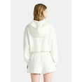 thumbnail image 2 of No Boundaries Bubble-Hem Hoodie and Drawstring Shorts Set, 2-Piece, Women’s, 2 of 4