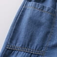 thumbnail image 6 of hotojiny Baby Boys Denim Pants Children Jean Look like Wide Leg Pants Loose Casual Lightweight Elastic Waist Trousers, 6 of 7