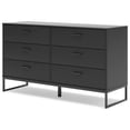 thumbnail image 3 of Signature Design by Ashley Socalle 6 Drawer Dresser, Black, 3 of 9