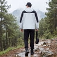 thumbnail image 6 of Dresfit Rain Jacket for Men with Hood Breathable Hooded Windbreaker Jacket 2026 Summer Zip Up Long Sleeve Hiking Outwear Packable Big and Tall Raincoats 4XL, 6 of 7
