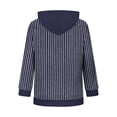 thumbnail image 5 of Kinrui Womens Zip Up Striped Hoodies Casual Long Sleeve Thin Fleece Lined Sweatshirts Fall Winter Track Jackets with Pockets 2XL, 5 of 6