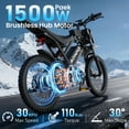 thumbnail image 3 of AONPO A20 Electric Bike for Adults, 20*4.0 Fat Tire E-Mountain Bicycle,Peak 1500W Motor 48V 18.2Ah 7-Speed E-Bike UL2849, LCD Display with NFC Unlock, 3 of 9
