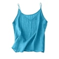 thumbnail image 3 of Summer Solid Crewneck Chest Pocket Tank Camisole Vest Top Long Top for Women A Tops Nylon Tops Women Crop Top Cropped Top Women Sleep Camisole Seamless Tops Tops in Women Tops for Women Top, 3 of 3