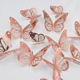 thumbnail image 4 of Pegatinas de pared YONGSHENG Mariposa hueca estéreo 3D Gold, 4 of 4