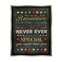 Stupell How Special You Made Them Feel Teacher Inspirational Painting Gray Floater Framed Art Print Wall Art