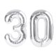 thumbnail image 1 of Globo número 30 plateado de 40 pulgadas para fiesta de 30 cumpleaños, 1 of 6