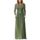 thumbnail image 1 of Vestido De Manga Larga Vestido De Cuello Redondo Vestido De Bolsillos Laterales Vestido De Manga Larga De Cuello Redondo De Mujer Vestidos Largos Lisos Sueltos Bolsillos Laterales ANGGREK Otros, 1 of 6