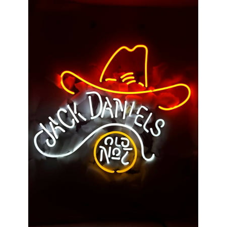 Desung Brand New Jack Daniel's Old Number 7 No. 7 #7 Whiskey Neon Sign Lamp Glass Beer Bar Pub Man Cave Sports Store Shop Wall Decor Neon Light 24