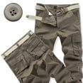 thumbnail image 5 of Clothing Men's Cargo Pants,Men's Cargo Pants Cargo Trousers Hiking Pants 8 Pocket Plain Comfort Breathable Outdoor Daily Going Out Cotton Fashion Casual Pants, 5 of 8