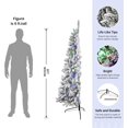 thumbnail image 2 of Alupssuc 6ft Half Prelit Snow Flocked Artificial Christmas Tree with Remote Control,Timer, and 190 Multi-Colored LED Changing Lights, 453 Full Snow Branch Tips for Home, Office, Party Decoration, 6 FT, 2 of 7