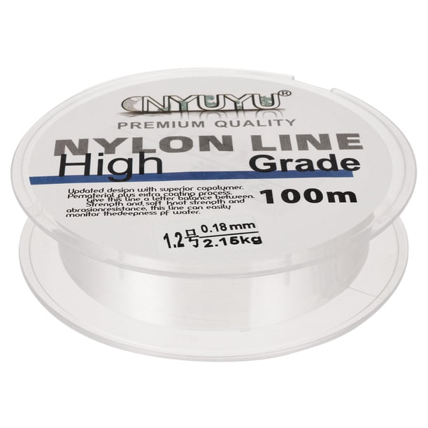 Uxcell 328FT 5lb 1.2# línea de pesca de nylon monofilamento recubierta de fluorocarbono clara