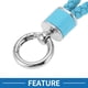 thumbnail image 3 of Llavero de Bargains Únicos, llavero universal con anillo para llaveros para mujeres, cuero sintético azul cielo tono plateado, 3 of 6