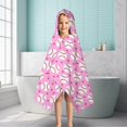 thumbnail image 6 of Pink Baseballs Pattern Hooded Bath Towel，50"x30" for Ages 3 To 12 Kids, Quick Dry Lightweight Soft Microfiber Hood Beach Towel Cover Up for Kids, 6 of 7
