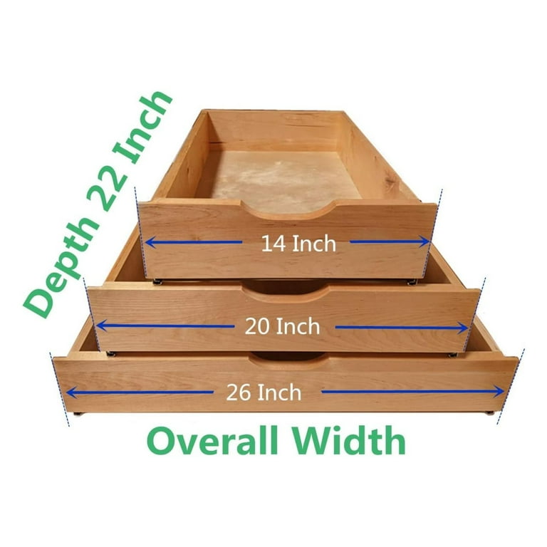 Fully Assembled selling Soft Close Wooden Drawer Organizer Pull Out Under Cabinet Slidin