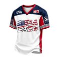 thumbnail image 2 of 2026 New USA Soccer Jersey Men, United States Jersey Soccer, Jersey USA Crew Neck Short Sleeve Football Shirt, USA Flag Soccer Jersey for Adult(White, 2XL), 2 of 4