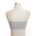 thumbnail image 6 of renvena Kids Girls Basic Sports Bra Top Athletic Yoga Cami Bra Hip Hop Jazz Dance Crop Top Size 8-12 Grey 8-10, 6 of 7