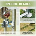 thumbnail image 4 of Grepatio Outside Dog Kennel with Waterproof, Outdoor Large Dog Enclosure, Heavy Duty Dog Run Cage, Galvanized Steel Dog Kennel with Secure Lock (7.5'x7.5'x5.3'), 4 of 7