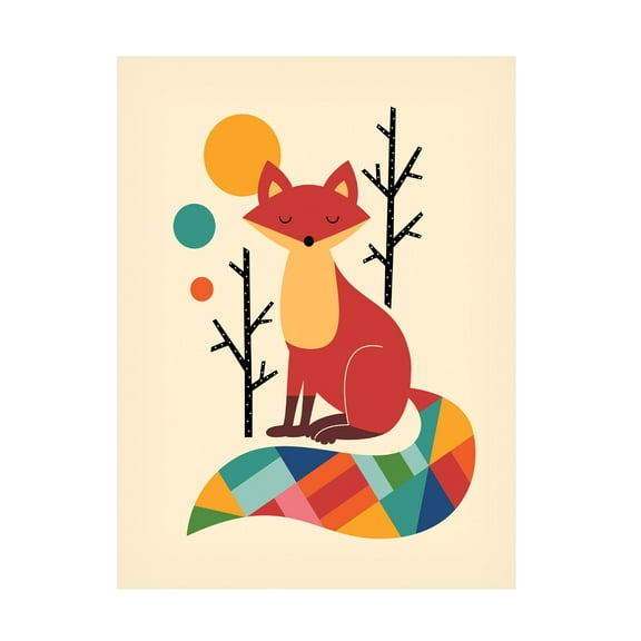 Andy Westface 'Rainbow Fox' Canvas Art