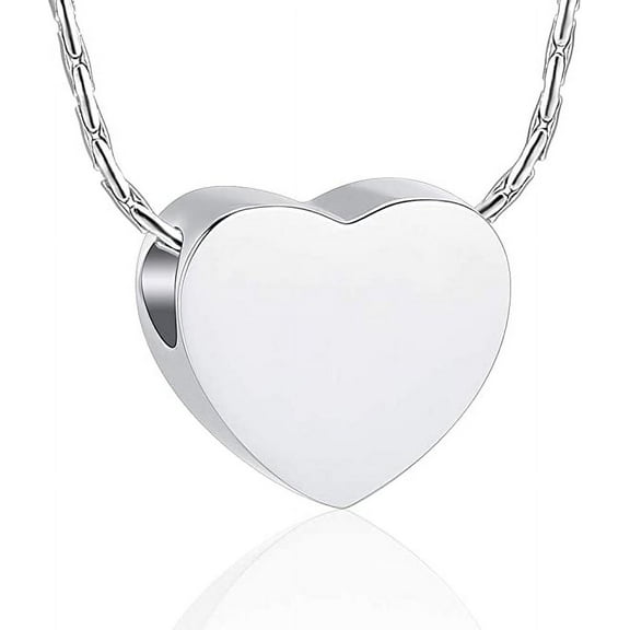 Hearbeingt Heart Pendant Memorial Urn Necklace, Stainless Steel