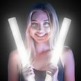 thumbnail image 3 of Windy City Novelties LED Foam Sticks - Pack, 16", 3 Light-Up Modes for Weddings & Concerts (White), 3 of 6