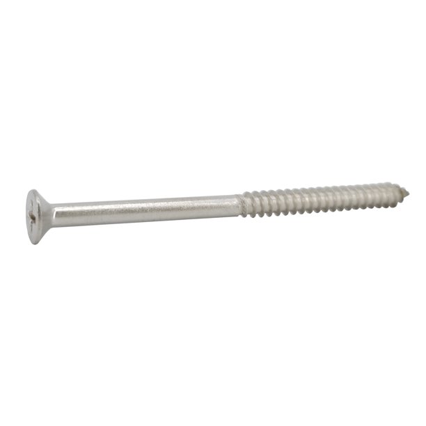 FixtureDisplays® 8 2 1/2" Wood Screw 100PCS Stainless Steel Counter