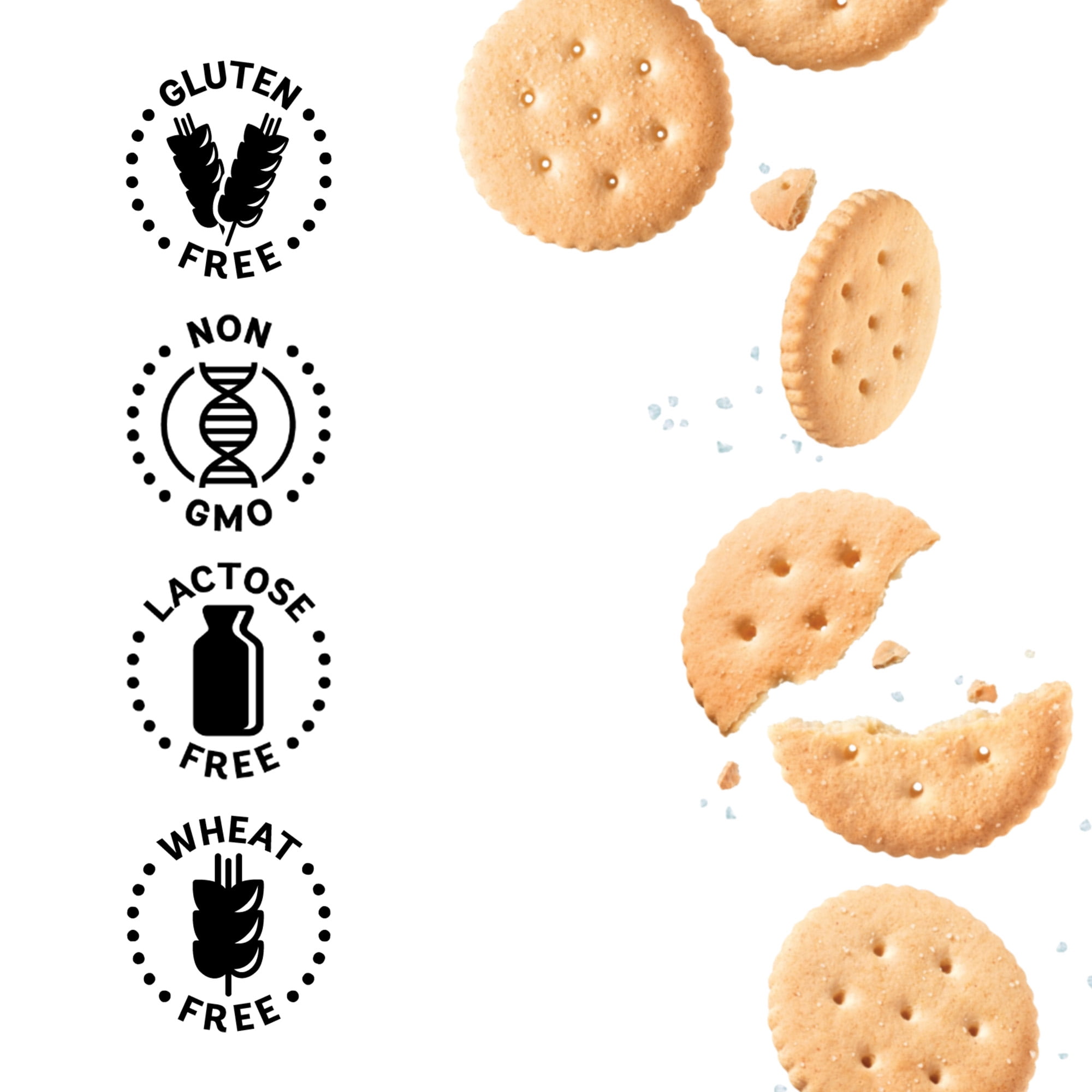 (5 pack) Schar Gluten Free Entertainment Crackers with Sea Salt, Paper Packet, 6.2 oz